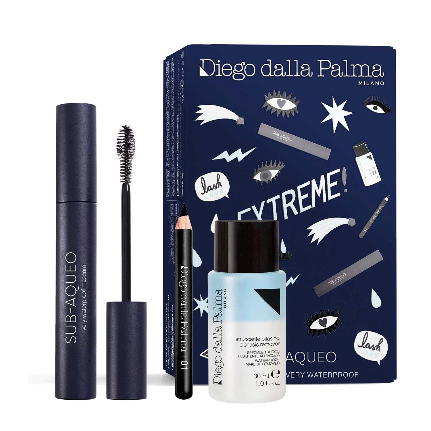 KIT MASCARA SUB-AQUEO - VERY WATERPROOF 1 KIT MASCARA SUB-AQUEO - VERY WATERPROOF